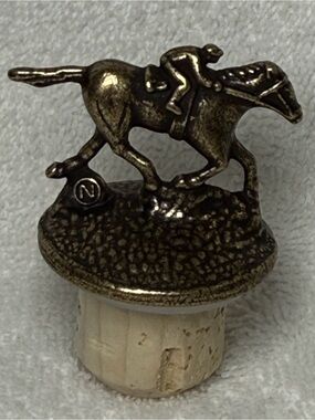 Blanton's Bourbon Letter " N" Bottle Stopper Cork Horse & Jockey Buffalo Trace